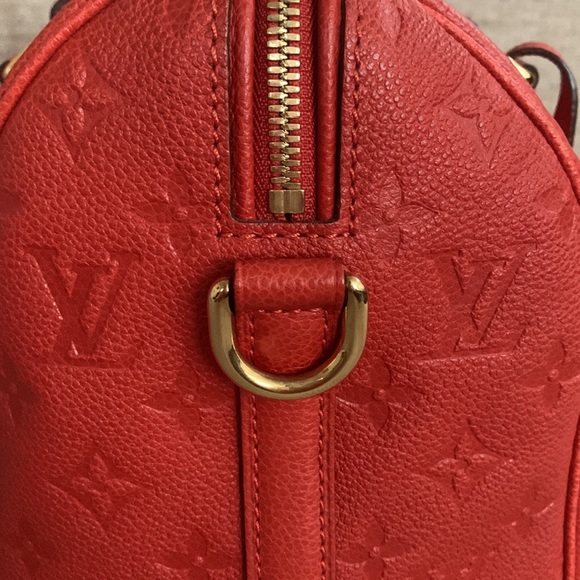 LOUIS VUITTON Speedy 25” Cerise Monogram Empreinte Speedy Bandouliere.Authentic. - Picture 4 of 17